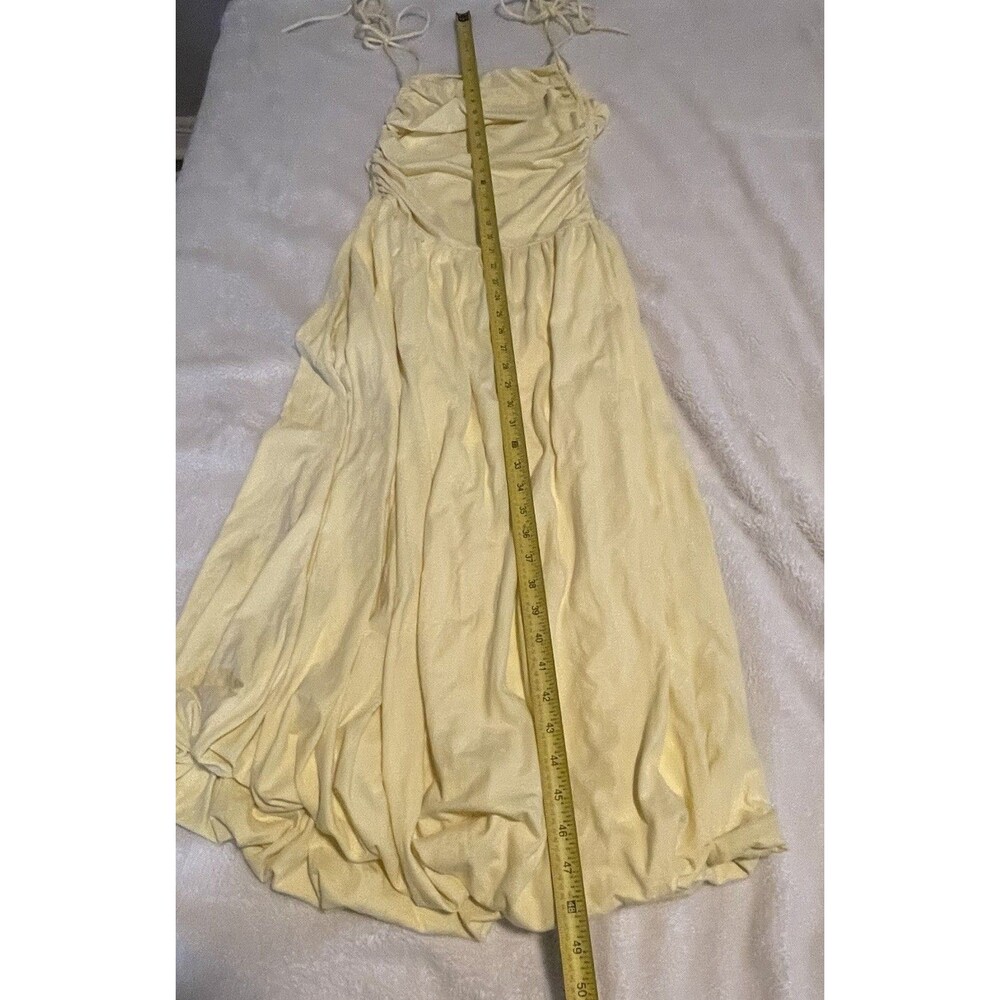 Free People Darcy Drop Waist Midi Tank Dress Mellow Yellow Size M NWOT - Picture 7 of 11